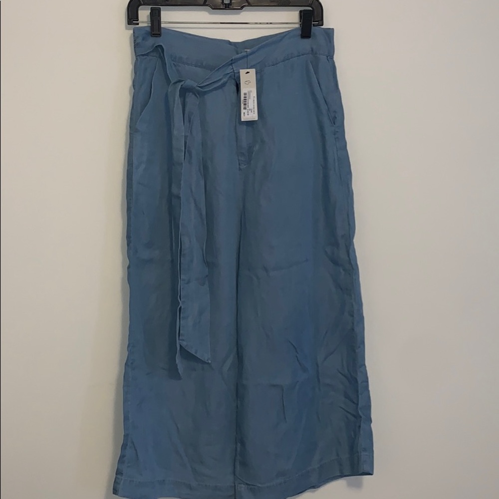 Chambray Wide Leg Pants